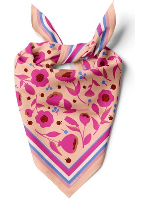 F81 Trıbal Floral Tasarımlı Bandana