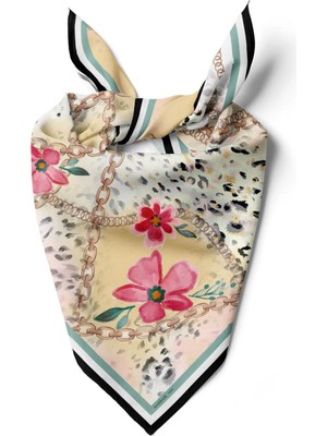 G22 Leopard Color Flowers Bandana