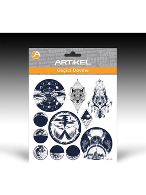 Artikel Artikel ART-122 Geçici Dövme 15,5 x 15,5 cm Geçici Tattoo