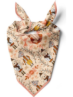 V57 Modabutik Geyik Desenli Bandana