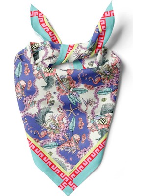 G107 Modern Deniz Canlıları Tasarımlı Bandana DG12418
