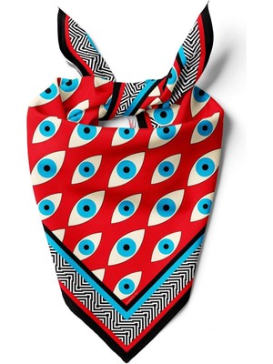 V49 Eye Red Tasarımlı Bandana DG12394