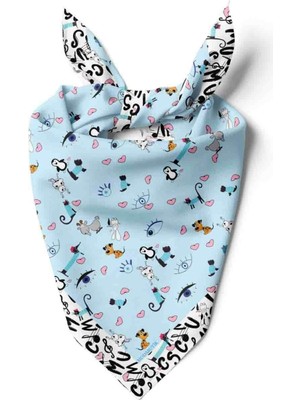 Vissona D15 Modabutik Köpek Bandanası Mavi 50X50