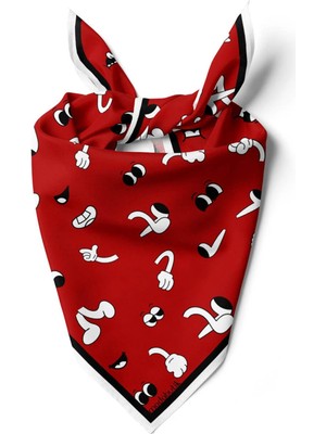 F86 Modabutik Cartoon Desenli Bandana