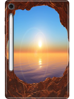 Adasena Samsung Galaxy Tab S10 Lite SM-X400 10.9" Kılıf Tablet Için Desenli Silikon Kapak - Cool Manzara
