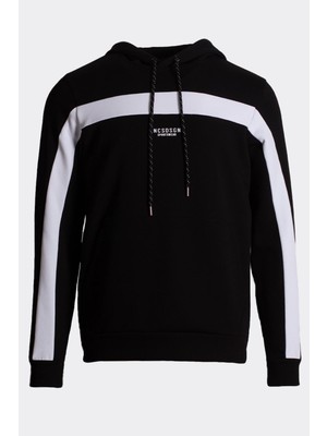 Ncs Jeans Erkek Sweatshirt Kapüşonlu Yan Fermuar Detaylı Sportswear Siyah 1658