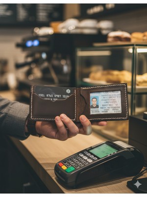 Otohousse Hakiki Deri Katlanır Cüzdan Kartlık