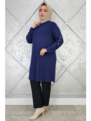 Pys Giyim Kadın Kol Düğme Detaylı Tesettür Tunik