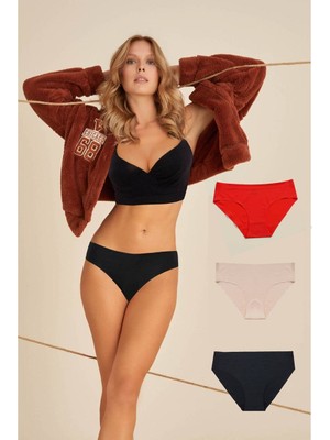 Nbb Siyah 3lü Lazer Kesim Basic Külot