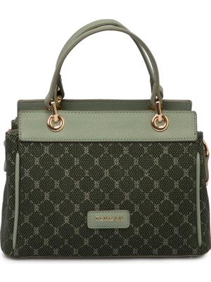 Tergan Yeşil Tekstil Kadın Omuz Çantası - S25K1TWC0720-T5I