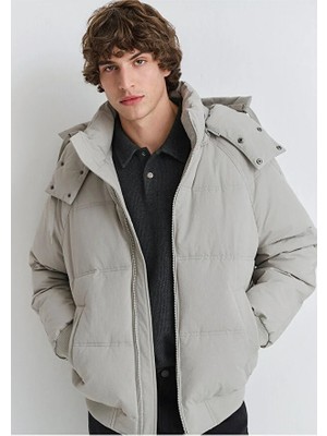 Mavi Kapüşonlu Gri Mont Mkapüşonlu Gri Ceket 0110553-86791-86791