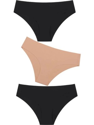 Nbb Siyah 3lü Lazer Kesim Basic Külot