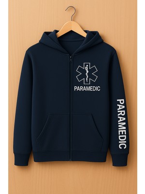 Paramedik Kapşonlu POLAR,112 Ceket Hırka,3 Iplik Nakışlı