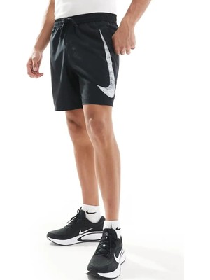 Nike Dri-Fit Training Swoosh Graphic 7 Inch Erkek Siyah Spor Şort