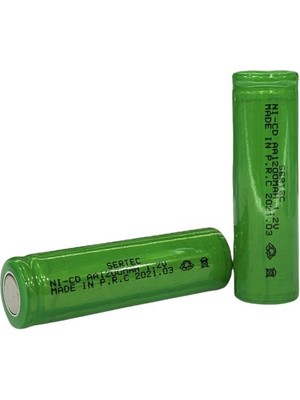 Noip 1.2V 1200 Mah - Aa - Ni-Cd Şarjlı Pil - Başsız / Flat Head (944944)