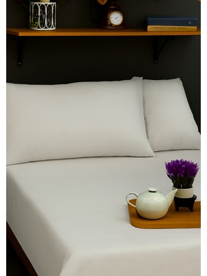 Navessa Home Collection Beyaz Lastikli Çarşaf | Tek , Çift Kişilik - Pamuklu, Ütü Istemez, Yakmaz, Ev Yurt Kullanımına Uygun