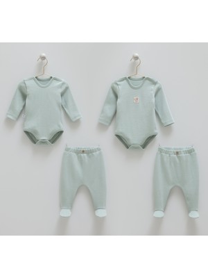 Caramell Little Emu Hello Forest 4'lü Body Pantolon Takım