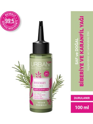 Urban Care Rosemary & Clove Biberiye ve Karanfil Saç Bakım Yağı % 99.5 Doğal ve Saf 100 ml