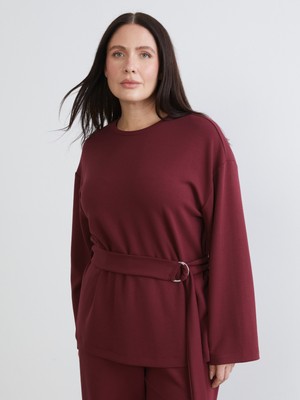 Soulife Büyük Beden Bisiklet Yaka Kadın Tunik