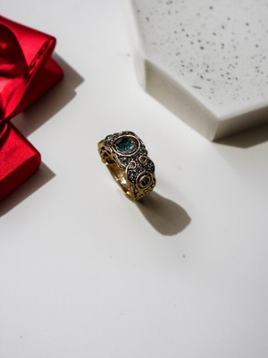Fayra Accessories Kristal Taşlı Otantik Yüzük