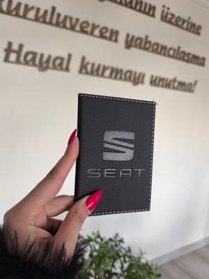 Efe Deri Seat Dikişli Oto Ruhsat Kılıfı Kabı Araç Ruhsat Koruyucu Ruhsatlık
