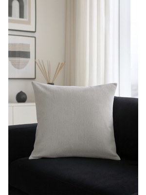 Premier Home Düz Duck Kırlent Kılıfı Bej V1 45X45