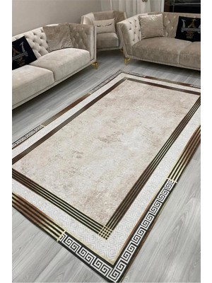 Renkli Butik Kadife Dokulu, Lastikli, Sünger Apreli, Kaymaz Taban, Yıkanabilir Modern Desenlerde Halı Örtüsü - 9 M2