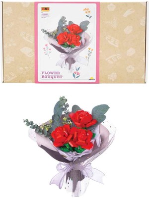 Nilly Toys 5757 Sun-Rst-Blx-Flower Set Gül Buketi 3lü Krmz 285 Prç