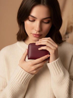 Yedideri Akordiyon Cüzdan Kartlık Unisex (Içi Kumaşlı  Deri)