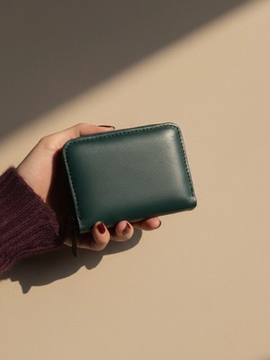 Yedideri Akordiyon Cüzdan Kartlık Unisex (Içi Kumaşlı  Deri)