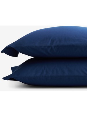 Prime Sleeks %100 Pamuk Yastık Kılıfı 2 Adet - Lacivert - 50X70CM