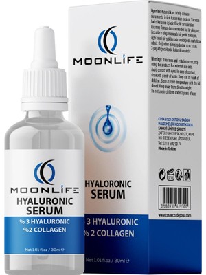 Moonlife Hyaluronic Kırışıklık Karşıtı Serum 30 ml %3 Hyaluronic %2 Collagen