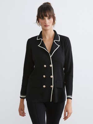 Soulife Kruvaze Yaka Kadın Triko Ceket