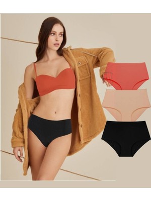 Nbb Siyah 3lü Lazer Yüksek Bel Külot