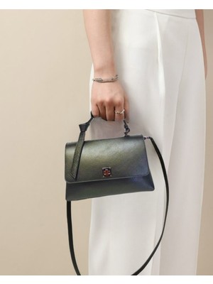 Atelier Terra Marea | Ephorıa Hakiki Deri Kadın El ve Çapraz Omuz Çantası Siyah