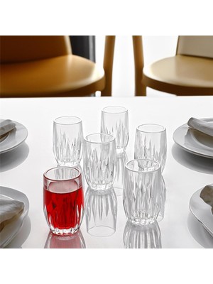 Kosova Züccaciye Kosova Kristal Desen 7 cm Kahve Yanı Bardak – Şık ve Zarif Sunumlar Için 6’lı Set