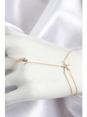 Vice Avm Pirinç Zirkon Taşlı Deniz Atı Ve Yıldız Model Gold Renk Şahmeran EB-53-vice/(1395) 2431