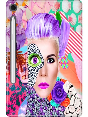 Adasena Samsung Galaxy Tab S10 Lite SM-X400 10.9" Kılıf Tablet Için Desenli Silikon Kapak - Art Eyes