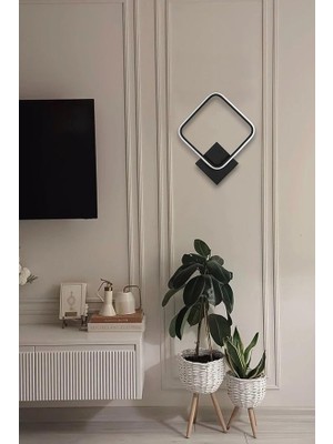 CetKing Kira Aplik Siyah Renk Gün Işığı Ledli Banyo - Mutfak - Salon LED Duvar Aplik Siyah