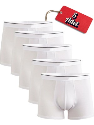 Cennetoğlu Erkek Likralı Pamuklu Boxer Özel Hijyenik Ambalajlı 5'li Paket