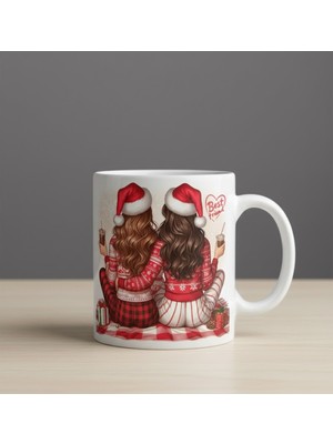 Sartre Art "yılbaşı Temalı" Noel-Cristhmas- Friends - Arkadaşlık- Best Yeni Yıl Tasarımlı Hediyelik Kupa Bardak