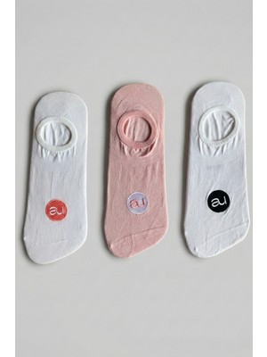 Allunique Penye Pamuk 3'lü Asorti Görünmez Sneaker Çorap