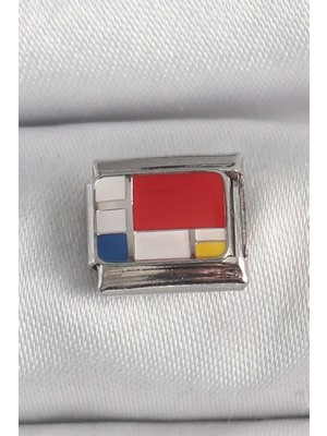 Vice Avm 316L Çelik Gümüş Renk Karışık Renk Portre Model Nomination Charm EB-53-vice/(1395) 2493