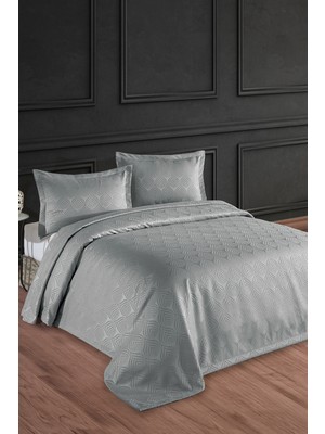 Bir Home Clasy Jakarlı Şönil Çift Kişilik Yatak Örtüsü