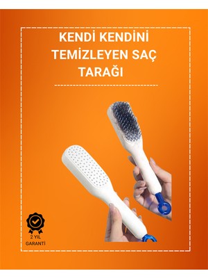 Astraltech Kafa Derisi Masajlı Saç Tarağı – Kendini Temizleyen, Anti-Statik