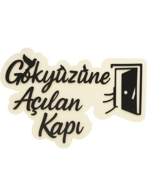 Aloha Concept Gökyüzüne Açılan Kapı Eva Duvar Tabelası | Dekoratif Yazı | Kapı & Duvar Süsü