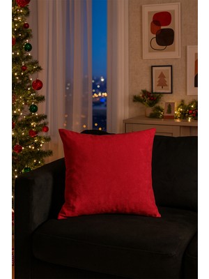Premier Home Saten Kırlent Kılıfı Kırmızı V1 40X40