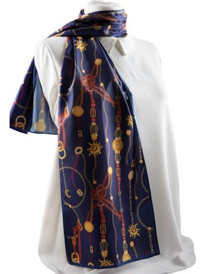 I102 Modabutik Zincir Desenli Fular