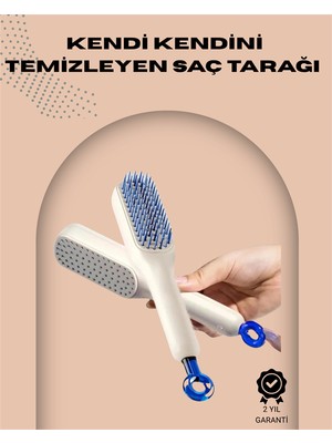 Astraltech Otomatik Temizlenen Ergonomik Saç Tarağı – Masaj Başlıklı