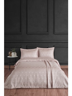 Bir Home Clasy Jakarlı Şönil Çift Kişilik Yatak Örtüsü